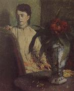 Edgar Degas The woman beside th vase oil on canvas